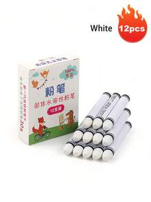 彩色水溶性粉筆塗鴉，不弄髒手，可擦拭無塵粉筆，適合教師與兒童，刷筆蠟筆質感，可水洗黑板繪圖書寫粉筆藝術工具，多色可選，開學季 - 彩色 - 查看 20