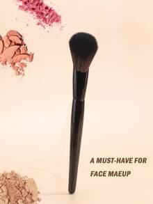 1pc Soft And Skin Friendly Powder Makeup Brush, Rouge Brush, Soft Fiber And Easy To Carry Makeup Tool, Travel Powder Brush. Gifts For Women And Girls - Black - View 5