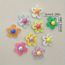 5/8/10pcs Cartoon Flower Fridge Magnets, Cute Decorative Magnets For Office Desk, Storage Cabinet, Dishwasher, Home Decor, Room And Kitchen Decoration, Mother's Day, Christmas Gift - Multicolor - View 4