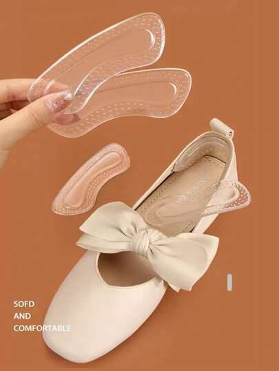 硅胶鞋跟贴，透明隐形防滑鞋跟保护套，女士适用，防止高跟鞋、乐福鞋、半码鞋滑脱