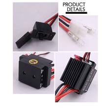 Rc ESC 320A 6-12V Brushed Speed Controller With 2A BEC For RC Boat U6L5 - Black 1pc - View 6