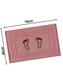 100% Cotton Floor Towel Set | Plush Footed Bathroom Mat 45x70cm | Bathroom Mat - Green - View 5