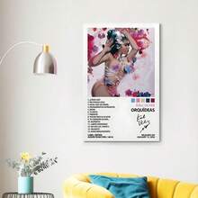 Framed Kali Poster Uchis Orquídeas Music Album Cover Posters For Room Aesthetic Canvas Wall Art Bedroom Decor - Đã đóng khung - Xem 4