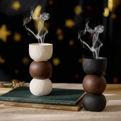 Cirelle 清新优雅的白色和黑色树脂香薰炉。它可用于家居装饰、办公室、节日和瑜伽场所的装饰和香薰。它也可以用作客厅装饰、返校礼物、毕业礼物、纪念品、情人节礼物以及女性礼物。婚礼礼物