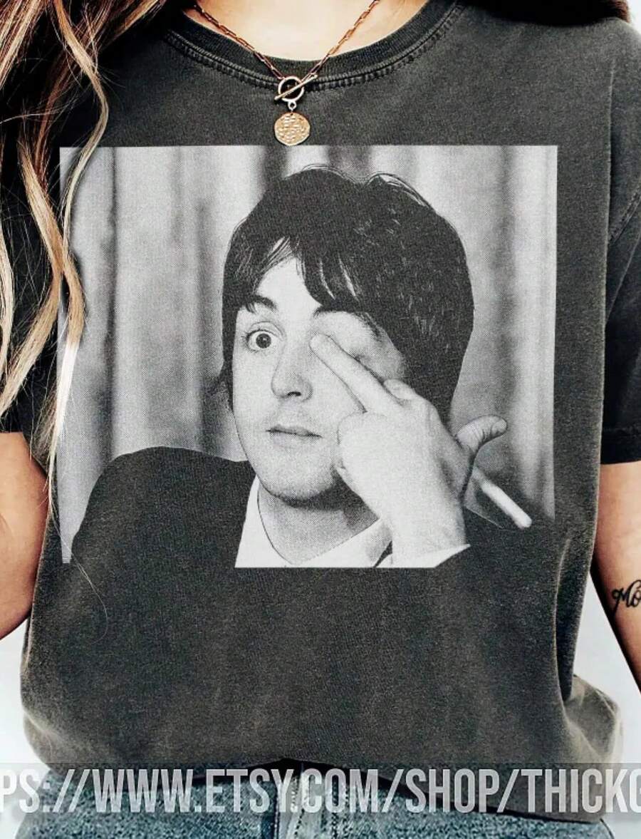 Paul Mccartney Finger Colors T-Shirt - màu đen - Xem 1