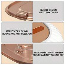 时尚轻巧的豪华桌面纸巾盒，采用简易弹簧底座自动升降，适用于家庭、客厅、办公室、宿舍、户外旅行等场所。这款储物升降式纸巾盒采用高端弹簧拉出式设计，带有储物空间和桌面纸巾分配器。 - 彩色 - 查看 5