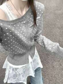 Women Cardigans - màu xám đá phiến - Xem 2