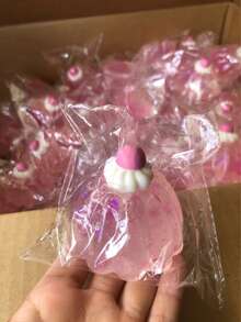 1pc Jelly Texture Mini Cake Squishy Toy, TPR Elastic Squeeze Stress Relief Toy, Ultimate Relaxation Tool For Adults - Multicolor - View 1