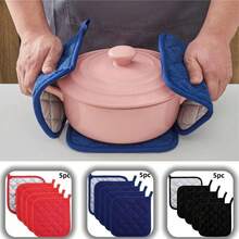 5pcs Kitchen Pot Rack Gap Heat-Resistant Insulation Mat, Heating Pad, Cooking And Baking Tripod, Heat Insulation Rack, Protective Mat, Coaster - Multicolor - View 1