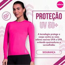 Selene Long Sleeve T-Shirt UV Protection Women's Black - 玫紅色 - 查看 3