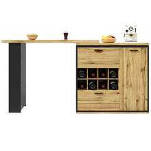 Utdragbart matbord (138 x 39 x 105 cm), köksbordet kan dras ut upp till 220 cm, perfekt för kök och vardagsrum, skiva i träimitation. - Kamel - Visa 9