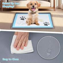 1pc Silicone Dog Puppy Pee Pad Support Stand, 24 X 24 Inch Leak-Proof High Rim, Portable & Easy To Clean, Leakproof Dog Training Mat With Square Tray For Home Floor Protection - L - View 11