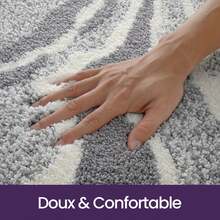 DEXI Tapis Salle de Bain Antidérapant 60 x 110, Absorbant, Design Moderne, Lavable en, pour Baignoire, Douche, Chambres, Gris TOVK - blanc - Voir 11
