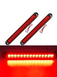 2pcs Car Side Lights, LED Light Strips, Edge Lights, Car Modifications, Red Lens Lights, Auxiliary Lights, Suitable For Various Car Models - A - View 13