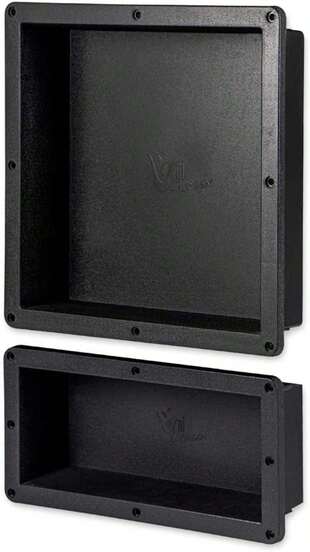 Zigzag Easy Installation Waterproof Double Recessed Shower Shelves Niche, ABS Plastics Bathroom Shower Niche 16 * 24 Inches For Shampoo, Soap And Foot Rest