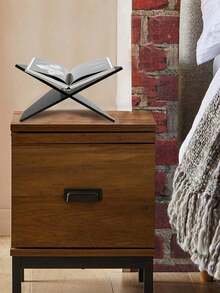 1pc X-Shaped Acrylic Transparent Bookshelf, Available In Black & White, Suitable For Use As Book Shelf, Music Album Display Rack, Home Decor, Applicable For Library, Cookbook Holder, Album Rack And Various Book Display And Storage, Also Can Be Used As Kitchen Countertop Decor - Transparent - View 7