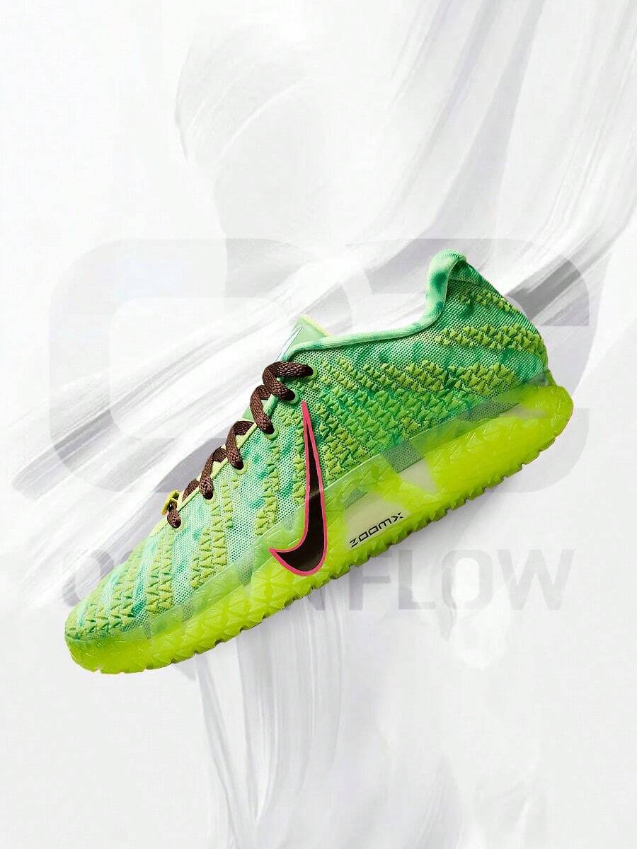 Nike Ja 3 Zombie– Men's Lifestyle Sneakers – Shoes For Man -Vintage-Spring & Summer-Inspired Running Shoes, Shock-Absorbing Comfort, Gym To Streetwear Casual Wear-Back To School–HV9924 700 - Light Lemon Twist/Hemp/Bright Crimson/Black - 查看 1