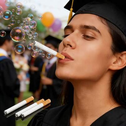 1pc Christmas Creative Cigarette Shaped Bubble Wand, Metal Mini Bubble Blower, Handheld Bubble Toy, Prank Cigarette Shaped Bubble Stick Prop, Party Atmosphere Creator, Fun Bubble Accessory (Bubble Liquid Not Included) - Suitable For Weddings, Parties, Photography And Special Occasions - Theme Party Supplies And Event Accessories, Valentine's Day, Easter, Party Supplies