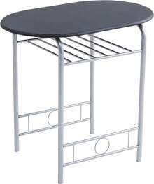 Mcc Direct Dining Table And Chairs Set Metal Wood Effect Kitchen Table Dining Chairs Barley - Black - View 5