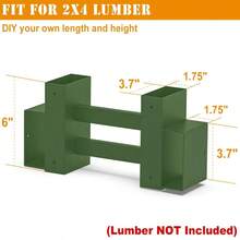 Firewood Rack Brackets Kit For Fire Wood Pile Storage, Adjustable Log Stacking Stand Holder For 2x4 Lumber, Green, Set Of 2 - Green - View 5