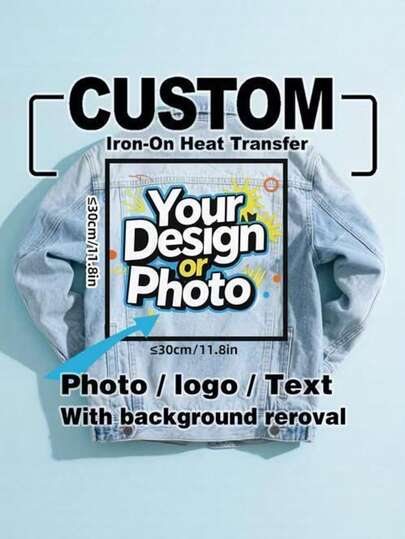 Customized Heat Transfer Printing Pattern, Iron-On Patch, Suitable For Clothing, Denim, Hoodies, T-Shirts, Bags, Pillows, Carpets, Flags, Decorative Paintings, DIY Heat Transfer Patches, DTF Vinyl Printing, Suitable For Dark And Light Fabrics, Washable, Highly Elastic, Especially Suitable For Family, Group, School, Party And Club Activities
