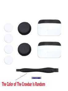 (The Color Of The Crowbar Is Random, Based On The Received Physical Object) 2 PCS [HD Car Mirror] 360° Adjustable High-Definition Car Wide Angle Blind Spot Rearview Mirror | Frameless Fan-Shaped Small Round Mirror, Automotive Reversing Auxiliary Mirror, Straight Lens Curvature, Suitable For All Cars - Multicolor - View 13