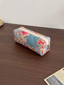 Vintage Elegant Patchwork Pattern Cosmetic Bag Set, Fashion Large Capacity Multi-Compartment Handbag, Multifunctional Travel Organizer Pouch, Storage Bag For Cosmetics, Makeup Tools, Etc., Holiday Gift,Pouch,Makeup Pouch,Travel Essential - Multicolor - View 11