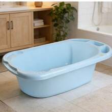 Wanna plastikowa 90 x 51 x 23 cm / Wanna do użytku domowego w losowym kolorze / Głębsza i większa wanna (losowy kolor) - Jeden rozmiar pasuje do wszystkich - Zobacz 5