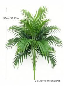 Kmitang Cây cọ nhân tạo cỡ lớn 65-90cm, cành cây Monstera giả, lá cọ bằng nhựa với cảm giác như thật, vật trang trí trung tâm màu xanh lá cây cho nhà cửa, ngoài trời, sân vườn, đám cưới, tiệc tùng, 1 cây (Không bao gồm chậu) - Nhiều màu - Xem 11