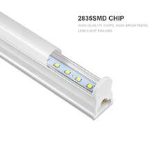 Lámpara de tubo LED T5, barra de luces de bombilla T8 de 220V y 110V, tubo fluorescente conectable de 30cm para cocina, iluminación interior de sala de estar KJMT - T5 6W Blanco - Ver 5