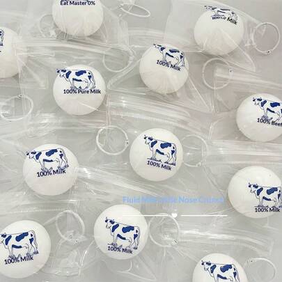 2026 New - 1pc Mini Milk Squeeze Toy, Slow Rebound Stress Relief Fluid Ball, Decompression Squeeze Toy, Perfect Gift For Birthday, Men, Women, Easter, Holiday, Valentine's Day