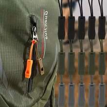 5-częściowy przenośny gwizdek ratunkowy do użytku na zewnątrz, wielofunkcyjny zamek błyskawiczny ze smyczą, gwizdek bezpieczeństwa o wysokiej głośności, lekki materiał z tworzywa sztucznego, odpowiedni na kemping, piesze wędrówki, wyprawy z plecakiem, kajakarstwo, wspinaczkę, podróże, przygody na świeżym powietrzu, sport i codzienne użycie w sytuacjach awaryjnych - Wielokolorowe - Zobacz 5