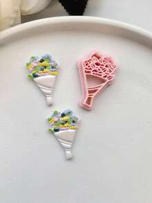 Romantic Flower Bouquet & Bird Cage Polymer Clay Cutting Tool Set, DIY Earrings And Jewelry Pendant Making Craft Tools - TH246 - View 7