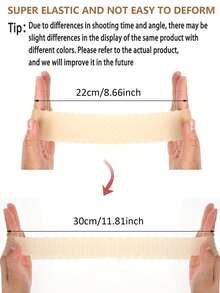 6条/4条/2条/1条 可调节硅胶假发固定带，弹性固定防滑假发带，防汗透气，米色 - 彩色 - 查看 3