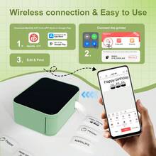 Marklife P15 M1 便携式迷你标签打印机，自粘标签热敏打印机，贴纸打印机，口袋型无墨蓝牙标签打印机，粘性标签打印机 - 彩色 - 查看 3