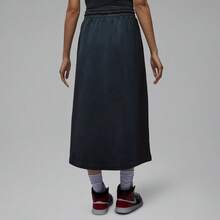 Jordan Women's AS W J FLT FLC FT SKIRT With Drawstring Waist Knit Maxi Skirt IF1033-010 - Red and Black - View 2