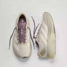 Adidas 男子新款運動休閒透氣跑鞋 - 灰色/紫色 - 查看 1