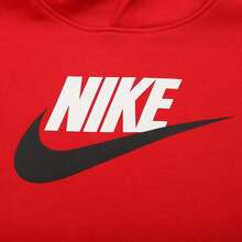 Nike Áo nỉ dệt kim NSW CLUB + HBR PO dành cho nam thiếu niên CJ7861-657 - Đỏ và trắng - Xem 4