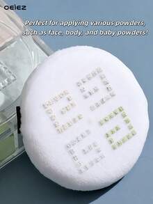 OEIEZ 5个3英寸柔软粉扑化妆海绵垫，超柔软可水洗天鹅绒粉扑，适用于定妆粉和散粉 - 白色 - 查看 6