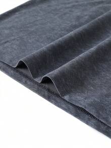 Camvyn 男士休闲时尚街头雪花印花修身短袖T恤，夏季 - 灰色 - 查看 6