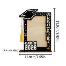 2026 Graduation Party Photo Decoration Frame Ornament, With Hanging Tassels Graduation Happy Photo Decoration Ornament, Suitable For Graduation Party Decoration And Graduation Gifts(Black, Blue, White) - Multicolor - View 11