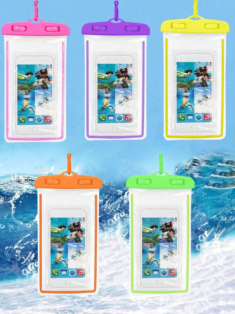 通用防水手机袋，防水手机包 - 带夜光功能，防水手机干袋，防水手机壳，适用于 17 16 15 14 13 Pro Max Plus Air，适用于游泳、漂流、潜水、水下摄影、海滩、户外运动、旅行、度假、游泳池、户外活动。 - 彩色 - 查看 31