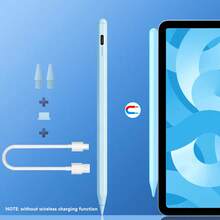 FCV 适用于 iPad（2018 年及之后机型）的触控笔，支持防误触和倾斜功能，USB-C 快速充电，兼容 iPad 6-10、iPad Pro 11/12.9 英寸/M4、iPad Air 3/4/5/6、iPad Mini 5/6。[内置 90 mAh 锂电池，不具备磁吸充电功能] - 彩色 - 查看 14