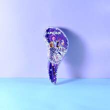 K-POP风格女生气垫按摩发梳，时尚头皮按摩梳，防静电，耐用ABS手柄，尼龙刷毛，适合所有发质，高级气垫梳 - 彩色 - 查看 9