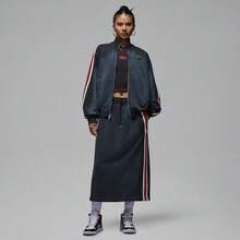 Jordan Women's AS W J FLT FLC FT SKIRT With Drawstring Waist Knit Maxi Skirt IF1033-010 - Red and Black - View 6