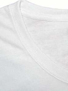 Crewneck T Shirt Cream When Life Gives You Eggs Make Mayonnaise Pixel Art And Text Graphic Design Casual Wear For Everyday Outfits 100% Cotton 1PC 180g - 白色 - 查看 4