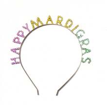 Happy Birthday Party Celebration Rhinestone & Tassel Headband For Women - Multicolor - View 7