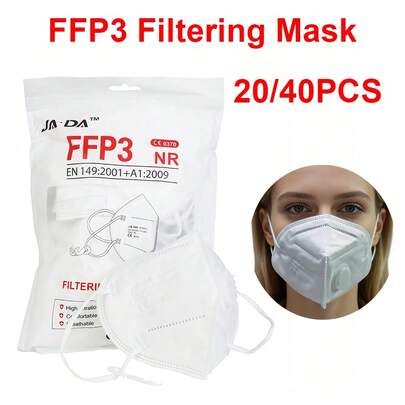 FFP3 Masks 3D Protective Face Mask Eu Approved En 149 CE 0370 Respiratory Protection Individual Package Disposable 7-Layer