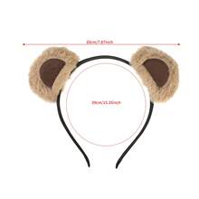 1pc Cute Plush Bear Ear Headband, Fashionable & Versatile For Autumn/Winter - Multicolor - View 8