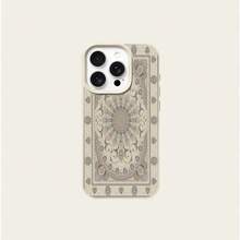 1 ốp lưng điện thoại TPU mềm họa tiết Jacquard cổ điển, tương thích với iPhone 17 Pro Max/17/16 Pro Max/15/13/12/11, S20 FE/A15/S24/A55, tương thích với Redmi Note 11/12/13 Pro, ốp bảo vệ toàn thân chống sốc. - trắng - Xem 5